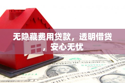 西陵无隐藏费用贷款，透明借贷，安心无忧
