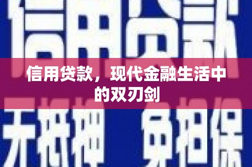 西陵信用贷款，现代金融生活中的双刃剑