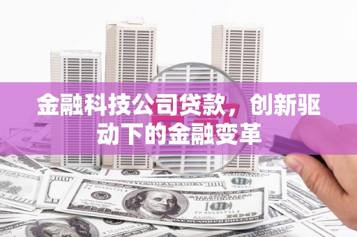 西陵金融科技公司贷款，创新驱动下的金融变革