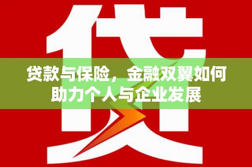 西陵贷款与保险，金融双翼如何助力个人与企业发展