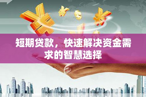 西陵短期贷款，快速解决资金需求的智慧选择