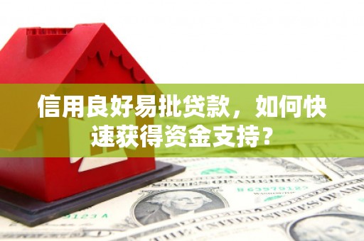 西陵信用良好易批贷款，如何快速获得资金支持？