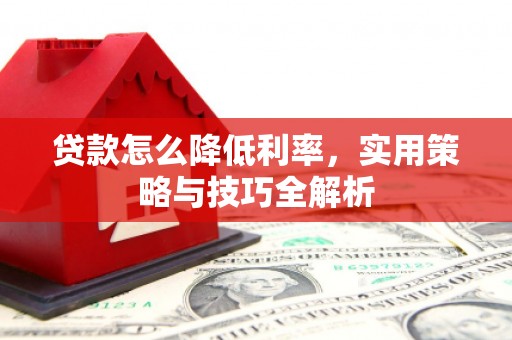 西陵贷款怎么降低利率，实用策略与技巧全解析