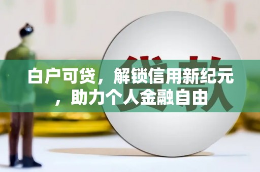 西陵白户可贷，解锁信用新纪元，助力个人金融自由