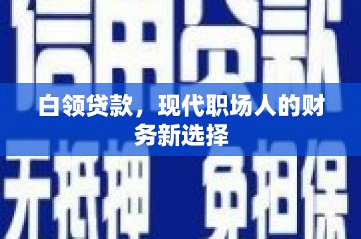 西陵白领贷款，现代职场人的财务新选择