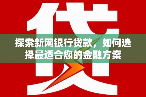 西陵探索新网银行贷款，如何选择最适合您的金融方案