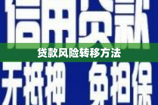西陵贷款风险转移方法 西陵贷款风险转移方法