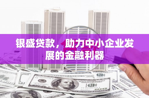 西陵银盛贷款，助力中小企业发展的金融利器