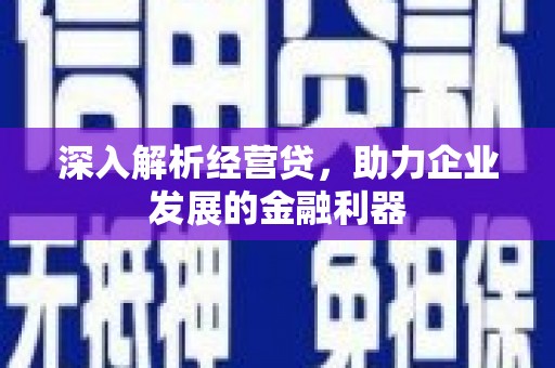 西陵深入解析经营贷，助力企业发展的金融利器