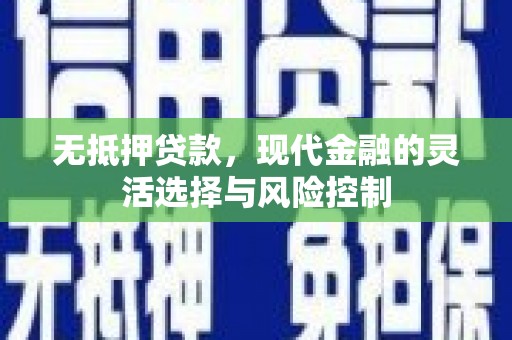西陵无抵押贷款，现代金融的灵活选择与风险控制
