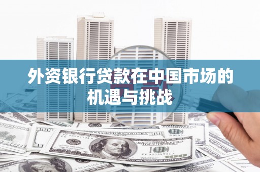 西陵外资银行贷款在中国市场的机遇与挑战