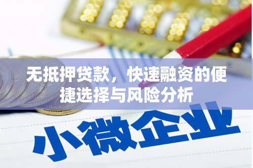 西陵无抵押贷款，快速融资的便捷选择与风险分析