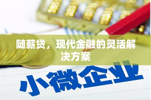 西陵随薪贷，现代金融的灵活解决方案