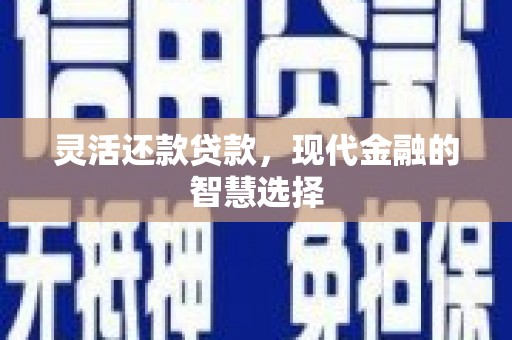 西陵灵活还款贷款，现代金融的智慧选择