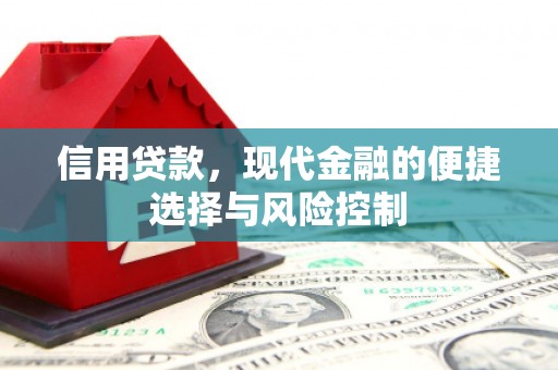 西陵信用贷款，现代金融的便捷选择与风险控制