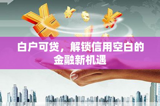 西陵白户可贷，解锁信用空白的金融新机遇