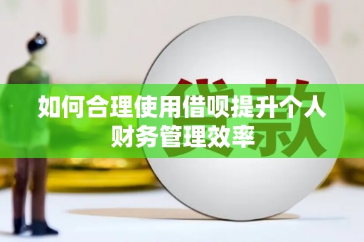 西陵如何合理使用借呗提升个人财务管理效率