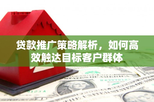 西陵贷款推广策略解析，如何高效触达目标客户群体