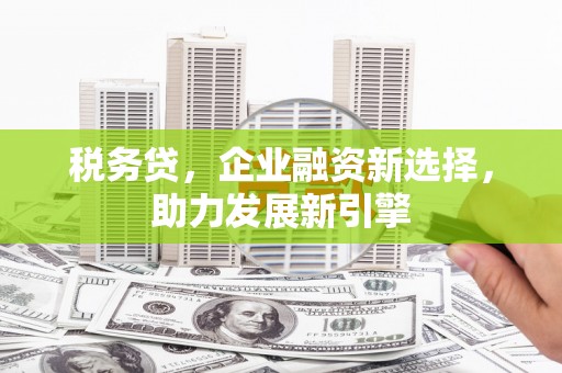 西陵税务贷，企业融资新选择，助力发展新引擎
