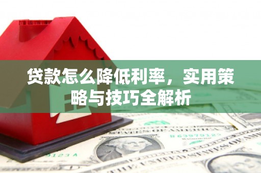 西陵贷款怎么降低利率，实用策略与技巧全解析