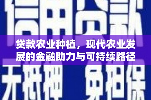 西陵贷款农业种植，现代农业发展的金融助力与可持续路径
