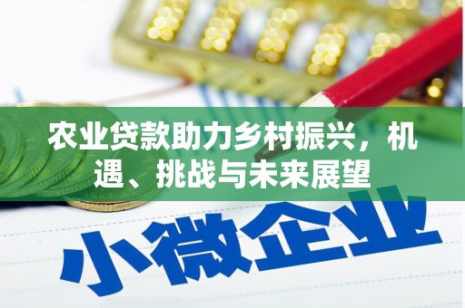 西陵农业贷款助力乡村振兴，机遇、挑战与未来展望
