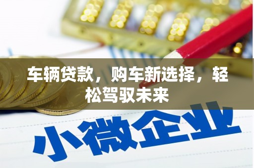 西陵车辆贷款，购车新选择，轻松驾驭未来