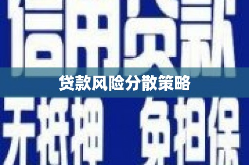 西陵贷款风险分散策略