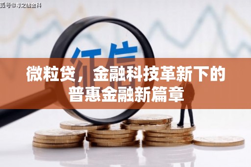 西陵微粒贷，金融科技革新下的普惠金融新篇章