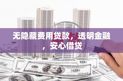 西陵无隐藏费用贷款，透明金融，安心借贷
