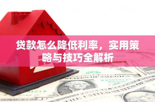 西陵贷款怎么降低利率，实用策略与技巧全解析