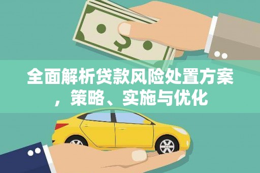西陵全面解析贷款风险处置方案，策略、实施与优化