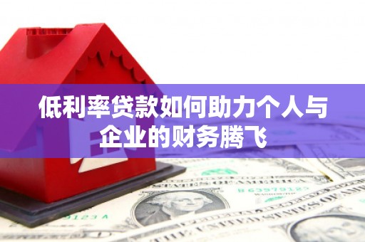 西陵低利率贷款如何助力个人与企业的财务腾飞