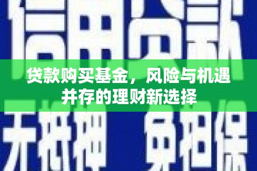 西陵贷款购买基金，风险与机遇并存的理财新选择
