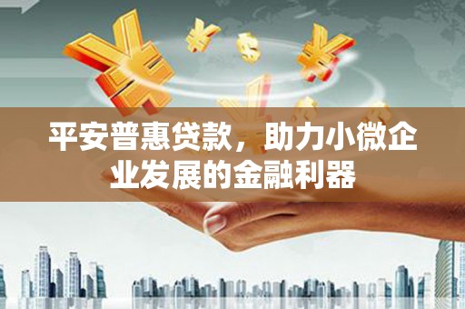 西陵平安普惠贷款，助力小微企业发展的金融利器