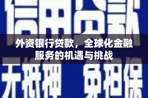西陵外资银行贷款，全球化金融服务的机遇与挑战