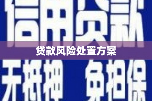 西陵贷款风险处置方案