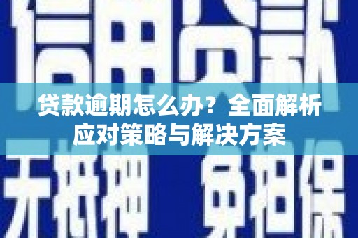 西陵贷款逾期怎么办？全面解析应对策略与解决方案