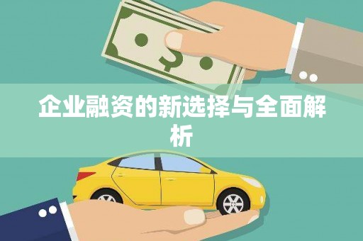 西陵企业融资的新选择与全面解析