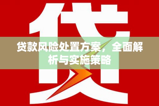 西陵贷款风险处置方案，全面解析与实施策略