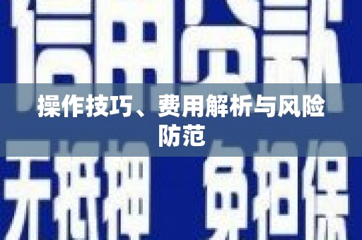 西陵操作技巧、费用解析与风险防范